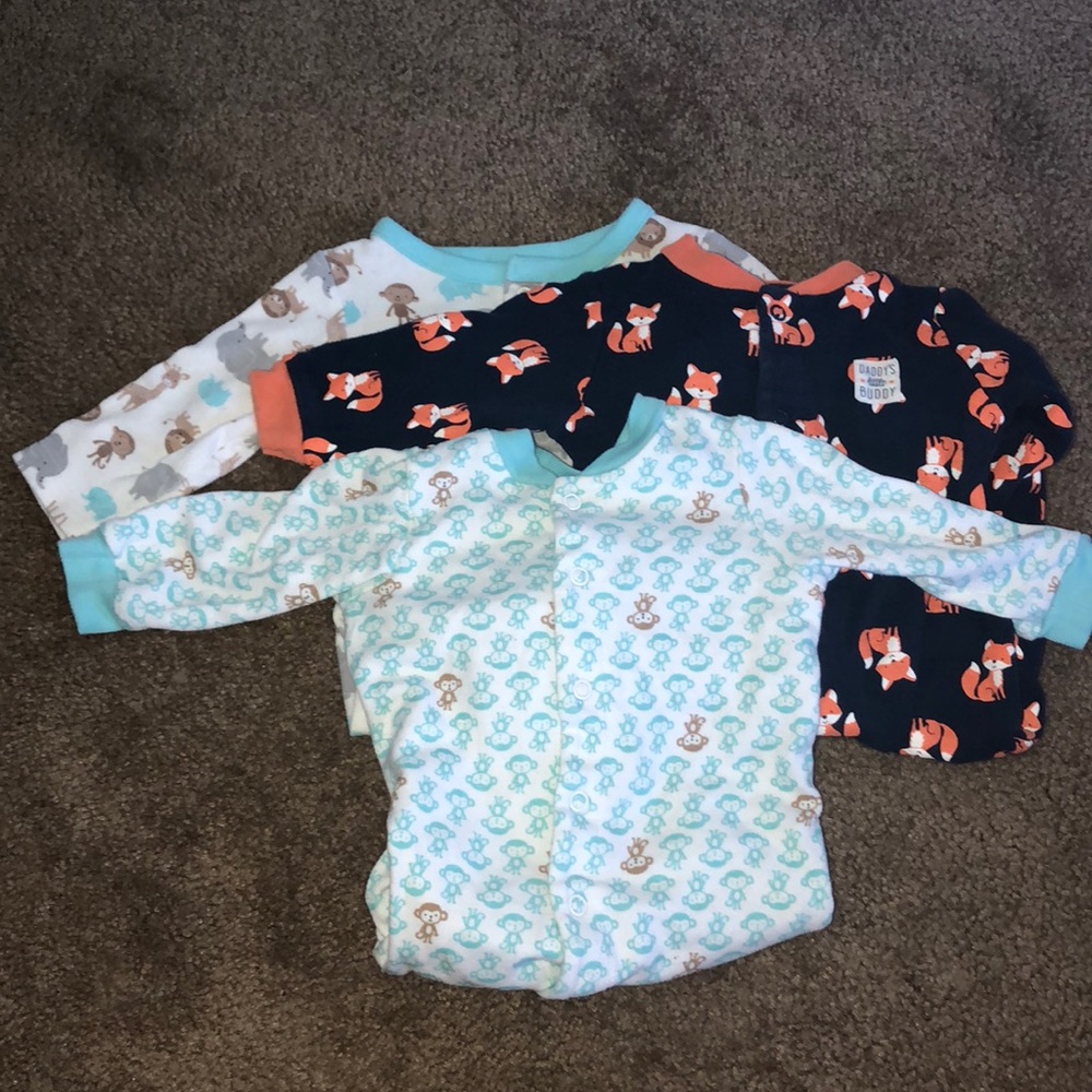 Three button down jammies